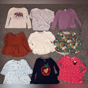 🌸 Girls Long Sleeve Blouse Lot – Size 4T (9 Pieces) 🌸